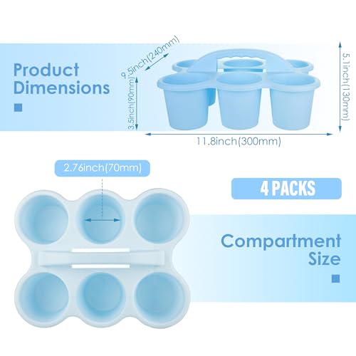 4 pack Classroom Caddy for School,Cup Caddy For Drink - color: Blue-4pack