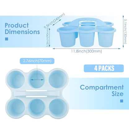 4 pack Classroom Caddy for School,Cup Caddy For Drink - color: Blue-4pack