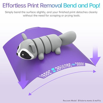 BIQU CryoGrip Pro Glacier Build Plate for Bambu-Lab 3D Printers - color: Glacier-Purple, size: 257*257MM, style: Glacier