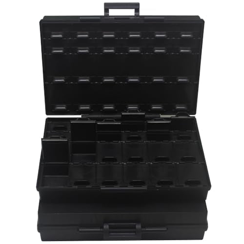 2PCS AideTek BOXALL48AS ESD safe SMD parts box w/48 bins anti-statics Organizer Component Box - style: 2pcs 48 ESD BOX