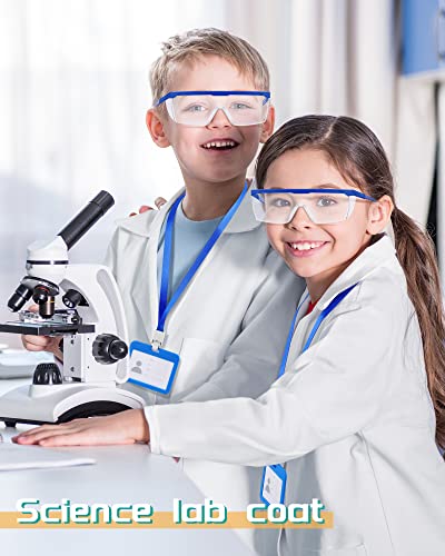 Xtinmee 24 Sets Kids Lab Coat Science Kit Bulk, White, XXL - size: XX-Large