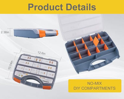 Rivet Nut Kit– Heavy Duty Rivet Nuts, Yellow Zinc Plating for Outdoor, Durable Storage Case (M3 M4 M5 M6 M8 M10 M12-1676PCS) - size: M3 M4 M5 M6 M8 M10 M12-1676PCS