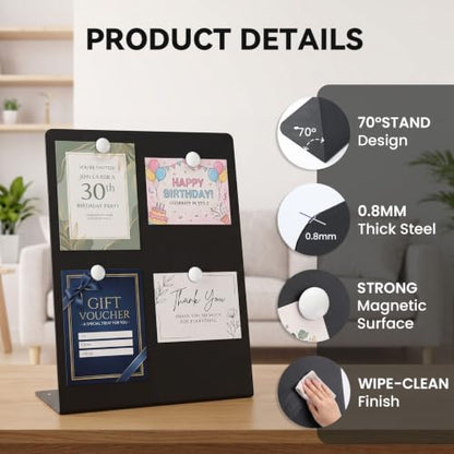 MIKEDE Magnet Display Board,3pcs 11.6"x9.8" Magnetic Stand with 12 Magnets