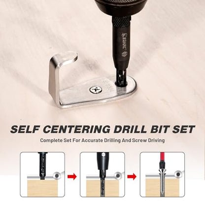 EZARC Self Centering Drill Bit Set, 14PCS for Cabinet Hinges and Doors
