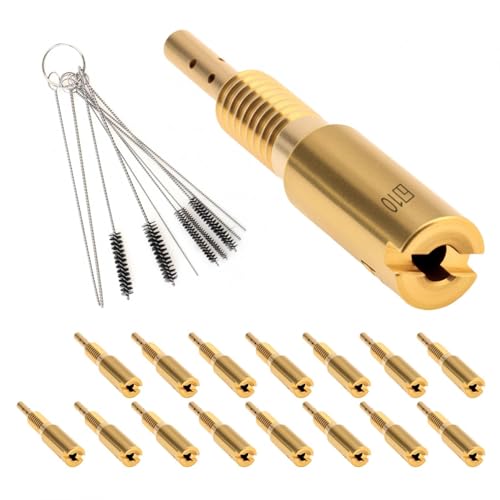 16 pcs Brass Carburetor Slow Jet Kit, Pilot Nozzle Fit for Mikuni HS/RS/TM