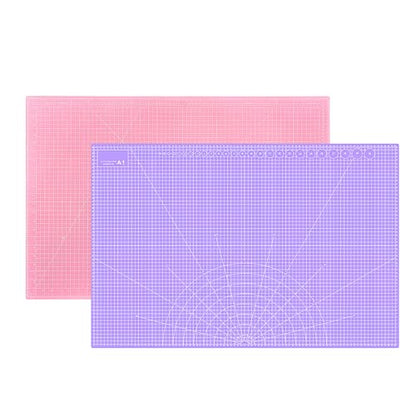 24" x 36" Self Healing Cutting Mat: Double Sided Sewing Cutting Mat Craft Supplies A1 Size for Quilting, Crafts Arts, and Fabric Purple & Pink Design (Pink & Purple) - color: Pink & Purple