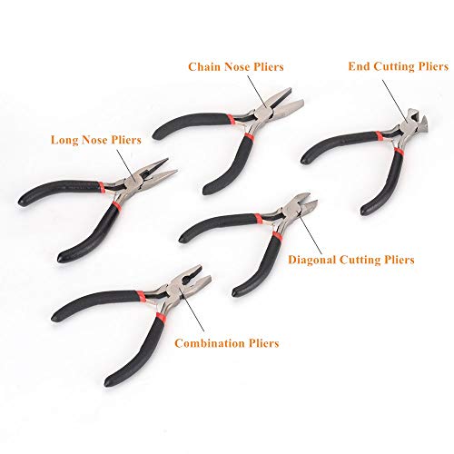 FLZOSPER Mini Combination Pliers，4.5-inch CR-V Multifunction Precision Pliers Stripper Hand Jewellery Making Tool Beading Wire Pliers