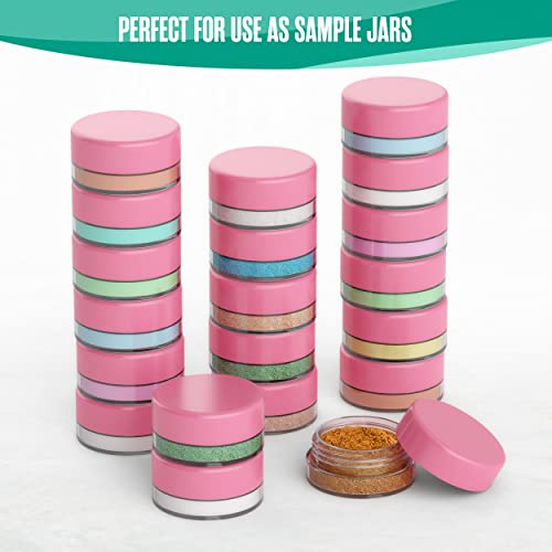 Sample Containers, Lip Balm Containers, Sample Jars, 3 Gram, 200 PK, Pink - color: Pink, size: 200 Pack