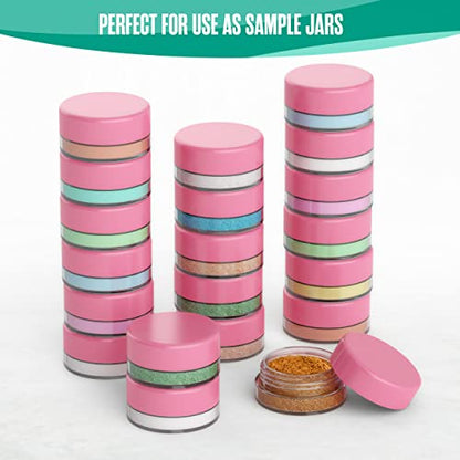 Sample Containers, Lip Balm Containers, Sample Jars, 3 Gram, 200 PK, Pink - color: Pink, size: 200 Pack