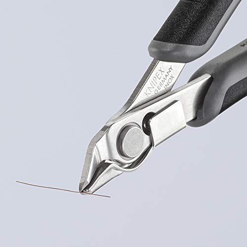 KNIPEX - 78 13 125 ESD Tools - Electronics Super-Knips, INOX Steel, ESD (7813125ESD), 5-Inch with Lead Catcher - size: 5-Inch with Lead Catcher