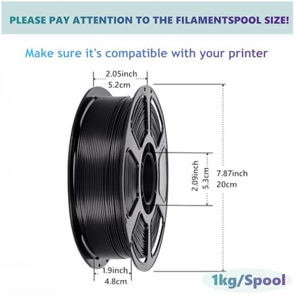 PLA Plus1.75mm 6KG Bundles Blue Series PLA+ 3D Printer Filament - color: Pla-(1kg*6 Plus Royal Blue+black+navyblue+iceblue+white+silvergray)