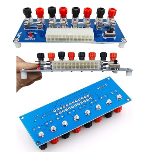 24 Pin ATX Power Supply Breakout Adapter Module Desktop Computer Chassis Testing PC Power Supply ATX Transfer Electrical Board 12V 5V 3.3V