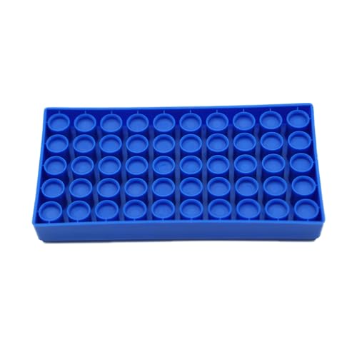 3 Pcs Vial Rack, 50 Holes for 2mL HPLC Sample Bottles, 12mm Diameter - color: Blue, size: 12mm