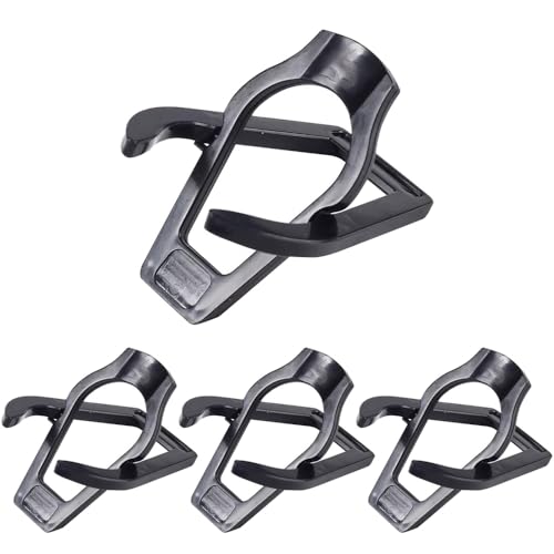 Foldable Pipe Stand 4 Pack – Black Plastic Tobacco Pipe Holder Rack, Lightweight & Portable Pipe Rest for Display or Storage - color: Black