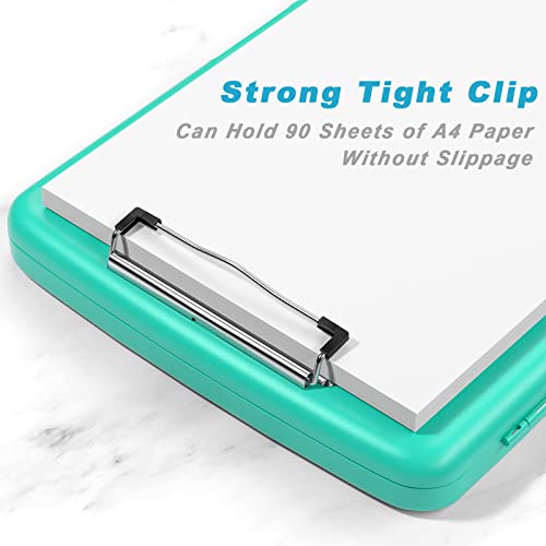 Rimilak Clipboard with Storage, 8.5 x 11'' High Capacity Clip Board, Green - color: Green
