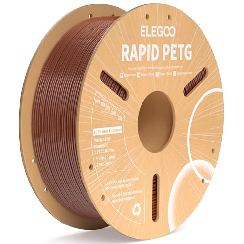 ELEGOO Rapid PETG 3D Printer Filament 1.75mm Brown 1KG - color: 1kg Brown