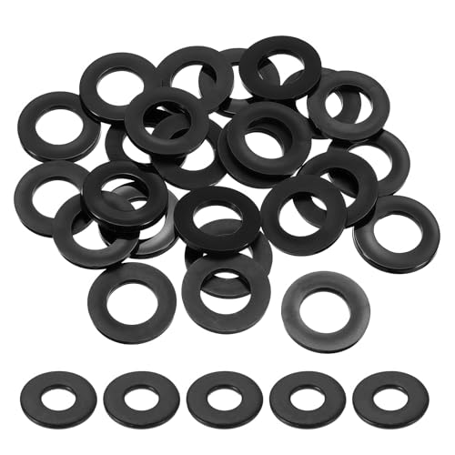 Black M5 Flat Washers 450Pcs Carbon Steel Zinc-Plated Washers for Screws Bolts for Furniture Mechanical Repairs - color: Black-M5-450Pcs