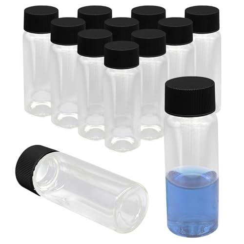 30ml Small Liquid Sample Vial, 12 Pcs Clear Glass Vials - size: 30ml