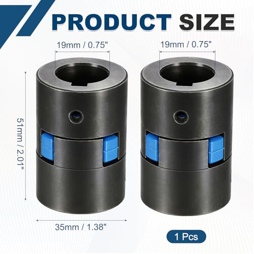 MECCANIXITY Flexible Coupling Coupler Set, 3/4" to 3/4" L070 Black - size: 3/4" to 3/4"
