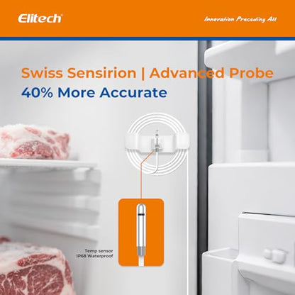 Elitech GSP-6 Dual Probe Bluetooth Temperature Humidity Data Logger - color: Temperature and Humidity Probes, size: GSP-6 Bluetooth Series