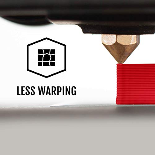 HATCHBOX 1.75mm Red PLA 3D Printer Filament, 1 KG Spool, Dimensional Accuracy +/- 0.03 mm, 3D Printing Filament - color: Red