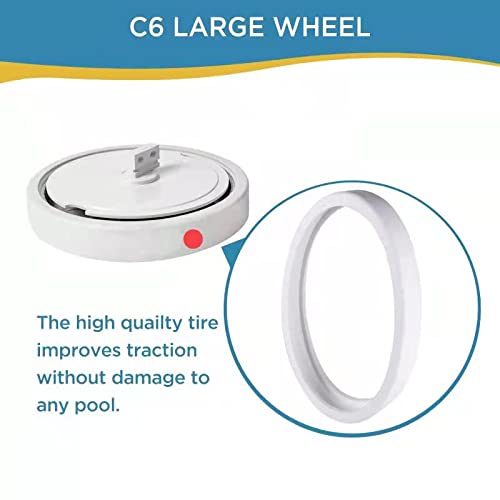 MAKHOON Large Wheel Complete with Tire Bearings Replacement for Polaris Zodiac 280 (Not Compatiable with Polaris 360 380 Model Pool Cleaner) - size: 1