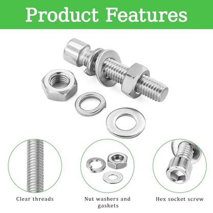 880Pcs M3 Screws Assortment, Hex Socket Head Cap Screw Bolts Nuts Washer Kit, Stainless Steel,8-Sizes M3x8/10/12/16/20/25/30/35mm Screws for 3D Printer DIY - size: M3 x 8/10/12/16/20/25/30/35-880Pcs