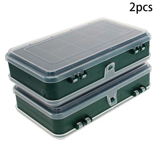 Utoolmart Tool Box,PP Compartment Storage Box,Organizer and Storage for Tools,Parts,Toys, Art,Translucent 6.3 x 1.7 inches 2 Pcs - size: G160 2pcs