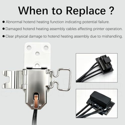 for Bambu Lab P2S Hotend Heating Assembly Kit,No Filament Jam, Ceramic Zirconia Heat Insulation Base, 2300°C Temp Resistant, Wear-Resistant P2S Hot End Heating Component for Bambu P2S 3D Printer - color: Upgrade for Bambu P2S