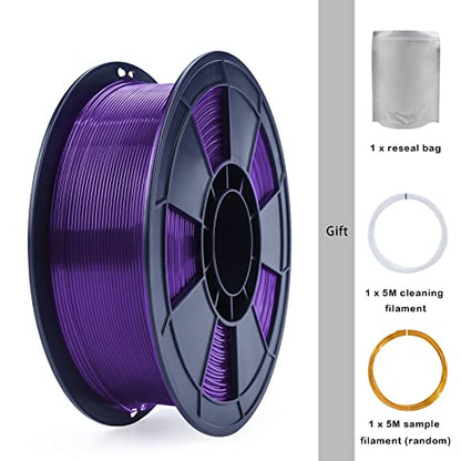 ZIRO Translucent PLA Filament 1.75mm, Fit Most FDM Printers, 1KG Purple - color: Translucent-purple