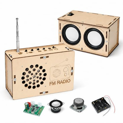STEM Toys for Ages 8-13 Boys Birthday Return Gifts for 9 10 11 12 14 15 16 Year Old Kids Teen Building Speaker Radio Science Engineering Kit DIY Electronics Project Cool Stuff Gadgets Party Favor