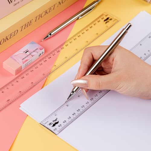 Mr. Pen- Bulk Plastic Rulers, 12 Inch, 50 Pack, Easy-to-Read Markings - color: Clear, size: 50 Pack 12 Inch
