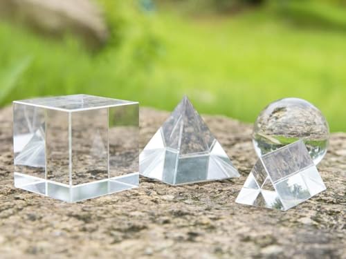 QFkris 4 Pack K9 Optical Crystal Photography Prism Set for Teaching