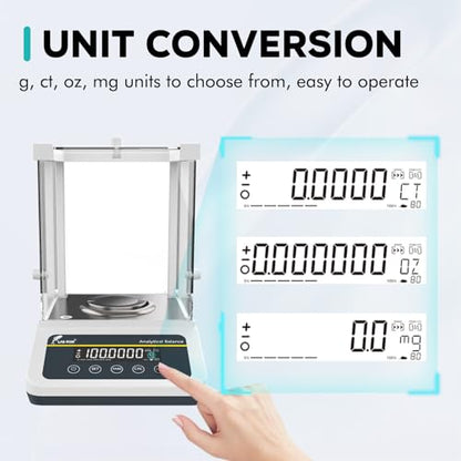 LAB FISH FA1204N Analytical Balance, 120g x 0.1mg Dual Calibration - size: A