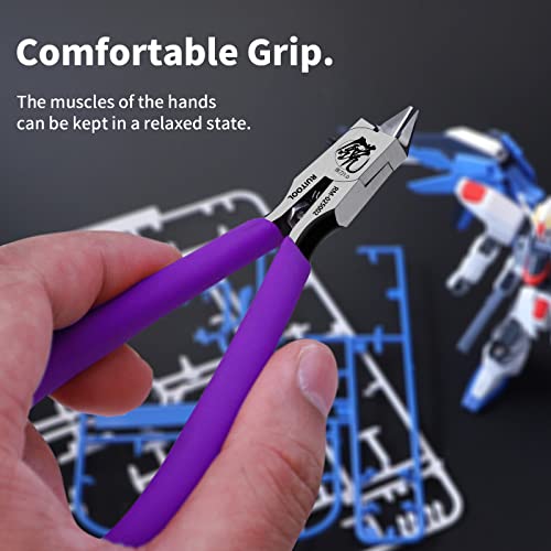 RUITOOL Model Nippers for Beginners, 4.7" Single Blade Nipper for Gunpla - color: Purple