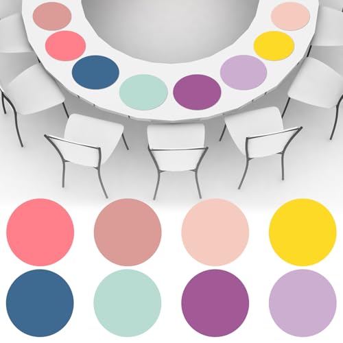 gisgfim 24PCS Dry Erase Dots 12 Inch Whiteboard Marker Wall Decor Removeable Circle Sticker Spots Writing Spots Set for Classroom Table Teachers Students Supplies (Morandi) - style: Morandi