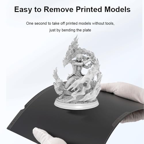 Creality Official K1 Max Build Plate Smooth Surface 315x310mm PEI Sheet Flexible Removable Spring Bed Plate for K1 Max, Ender 3 V3 Plus(Without Magnetic Base) - color: Smooth Black, size: K1 Max/Ender 3V3Plus