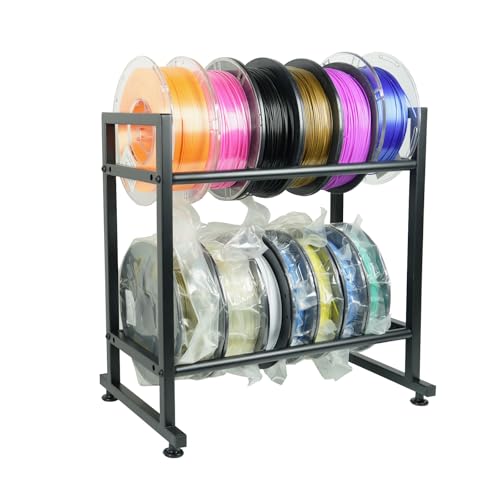 3D Printer Filament Storage Rack, Filament Spool Holder Organizer Shelf - size: 2-tier