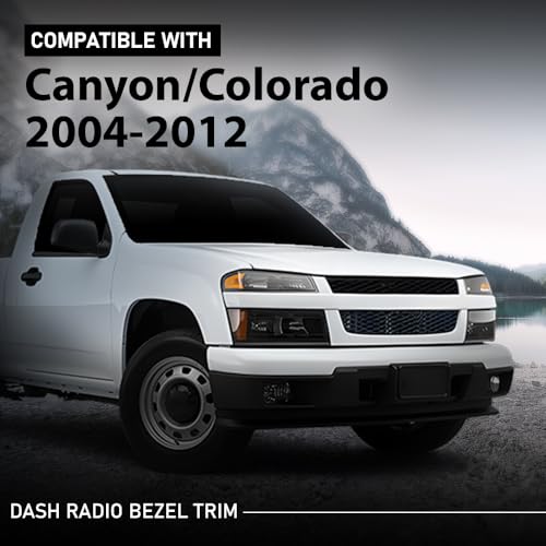 Radio Dash Bezel Trim Panel, Compatible with Chevy Colorado GMC Canyon 2004-2012, Dashboard Radio Bezel Cover, Gray - color: Gray, size: Colorado/Canyon 2004-2012