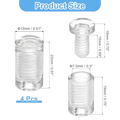 uxcell 4Pcs Sign Standoff Screws, 1/2" x 15/16" Acrylic Wall Standoff Mount Hardware Advertising Glass Standoff Nail Acrylic Nail for Hanging Acrylic Picture Frame Panel Sign - size: 1/2" x 15/16"