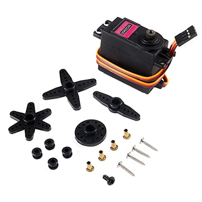 2pcs MG996R Servo Motor Control 180 Angle Metal Gear Servo Digital High Speed Torque Servo Motor for Smart Car Robot Boat RC Helicopter - size: MG996