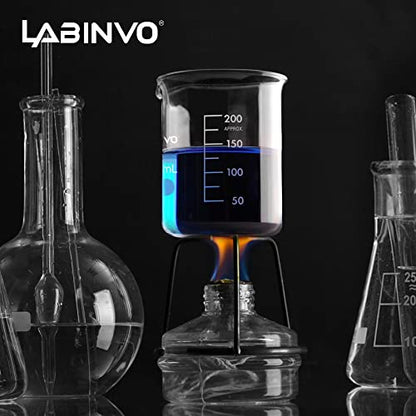 Low Form Graduated Glass Beaker, 6pcs of Vol.250ml, 3.3 Borosilicate Glass Beaker Set, IN-BKL250 - style: 6 PCS of 250 mL