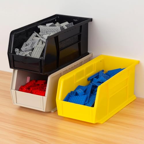 Akro-Mils 30230 AkroBins Plastic Storage Bins, 11"x5"x5", Black, 12-Pack - color: Black
