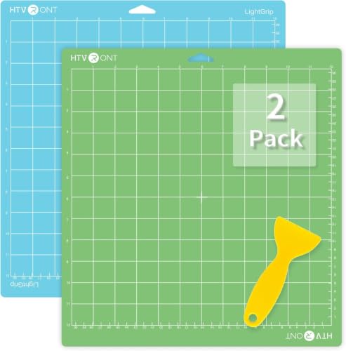 HTVRONT Cutting Mats 12x12, 2 Pcs, Compatible with Cricut Maker/Explore - color: Green, Blue, size: 12X12in
