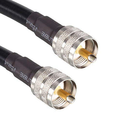 uxcell UHF Male PL-259 to UHF Male PL-259 Low Loss RG213 Coax Jumper Cable 0.6M/2Ft - size: 2 Feet