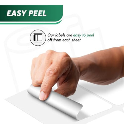 Blank Rectangle Labels, White, 3.4375" x 0.65625" - size: 3.4375" x 0.65625"