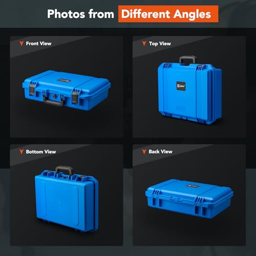 Lykus HC-4410 Waterproof Hard Case with Foam, Inner Size 15.75*10.24*3.94in - color: Blue, size: HC-4410