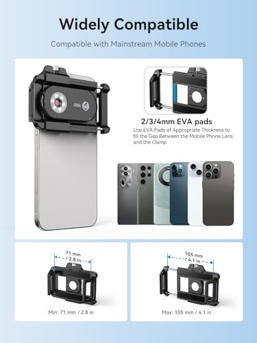 MIAO LAB 300X Phone Microscope Lens, Phone Camera Micro Lens with Universal Clip/LED Light/CPL, Mini Pocket Microscope Attachment for iPhone 17/16/15/14/13 Series and Most Smartphone MS300(300X)