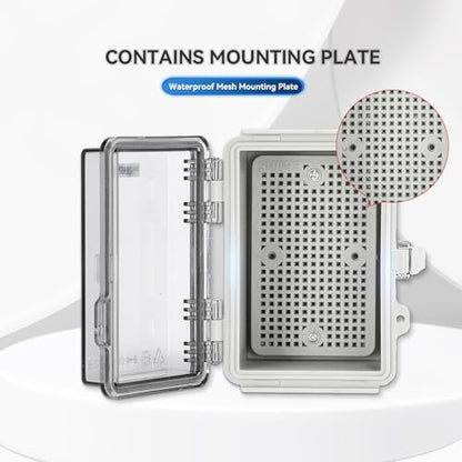 Mollom Transparent Cover Outdoor Junction Box (5.9x3.9x3.5In) - size: 5.9x3.9x3.5"