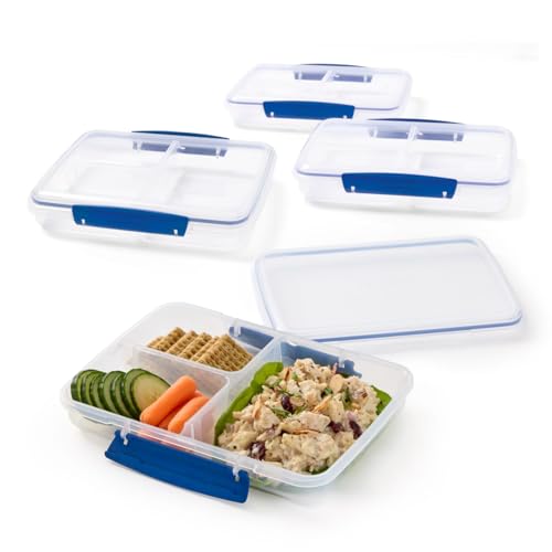 Rubbermaid Pack & Go Set with Two 350 mL Containers and Two 820 mL Containers, Divided Compartments, Meal Prep Containers with Secure Seal Lids - size: 350/820mL (4-Pack)